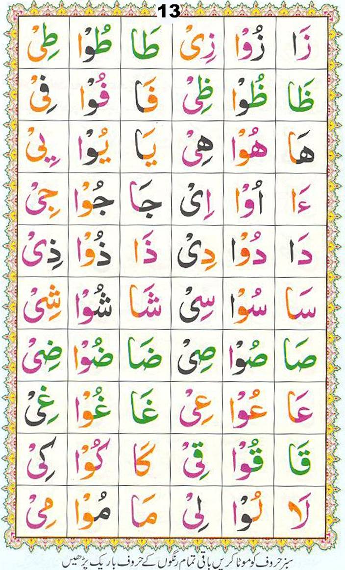 Urdu Qaida Page 13
