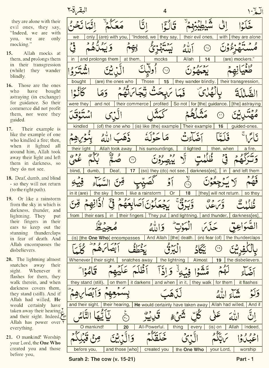 Quran English Parah 1 Page 4