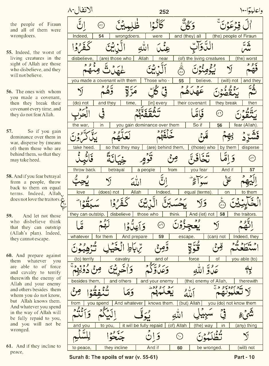 Quran English Parah 10 Page 4