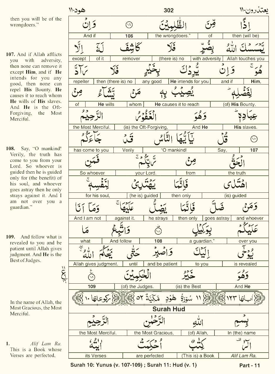 Quran English Parah 11 Page 28