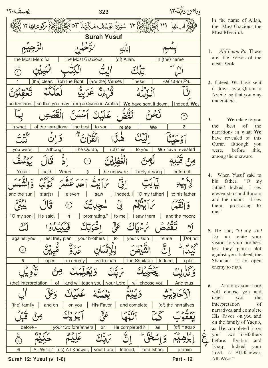 Quran English Parah 12 Page 20