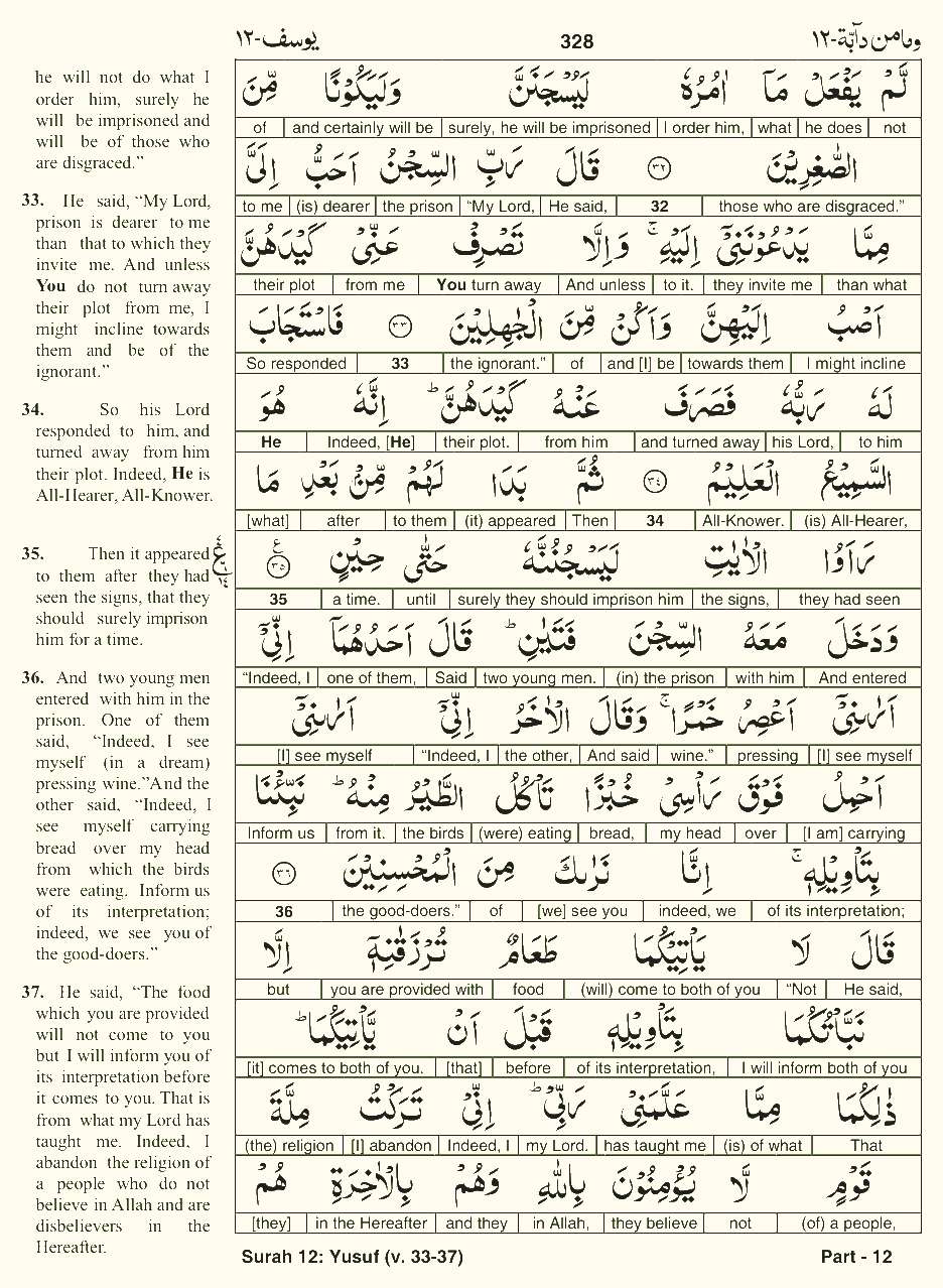 Quran English Parah 12 Page 25