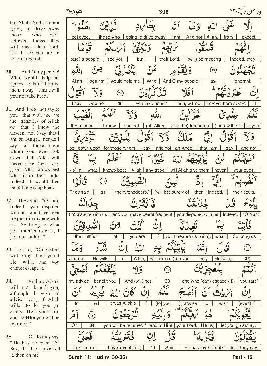 Quran English Parah 12 Page 5