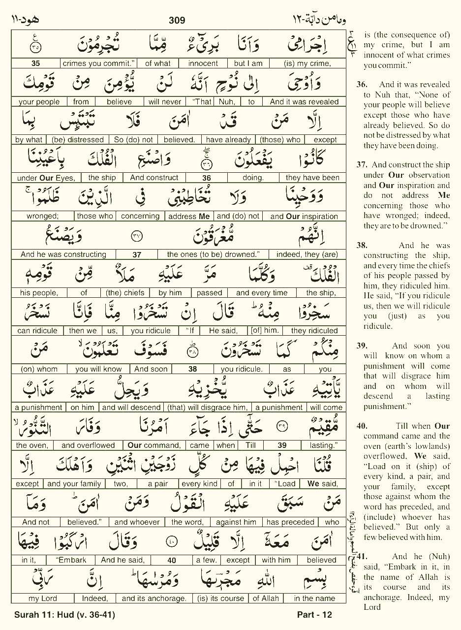 Quran English Parah 12 Page 6