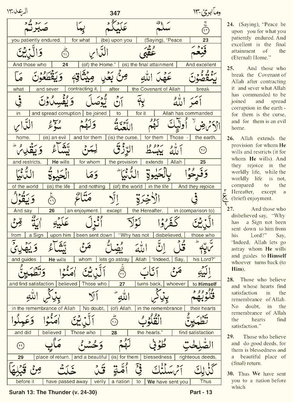 Quran English Parah 13 Page 16