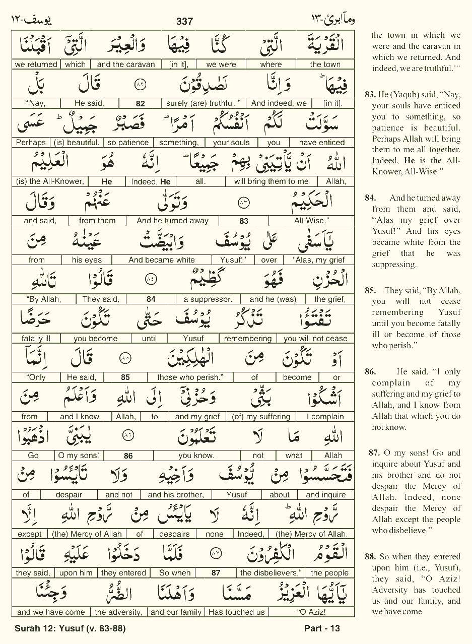 Quran English Parah 13 Page 6