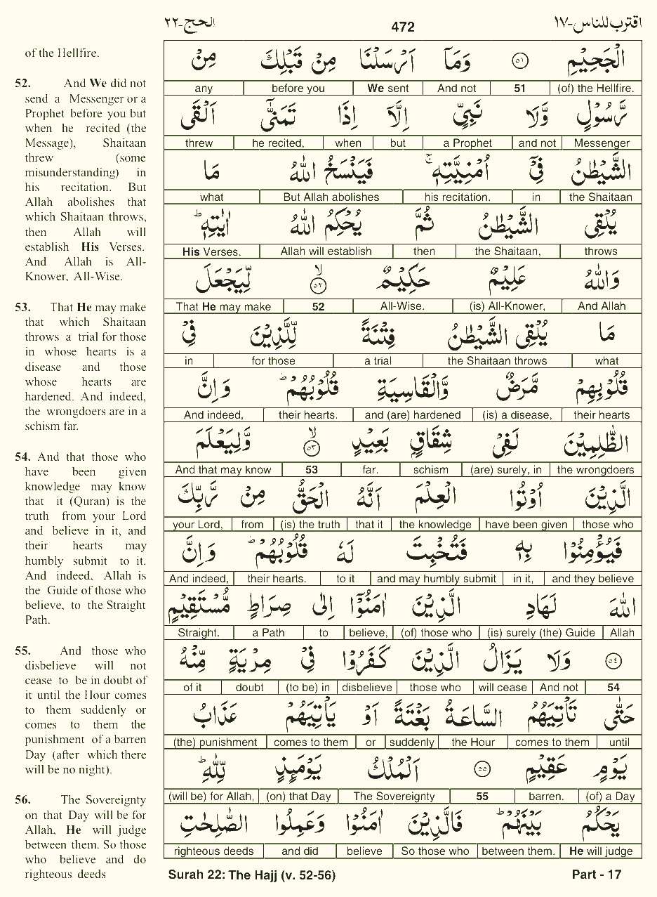 Quran English Parah 17 Page 24