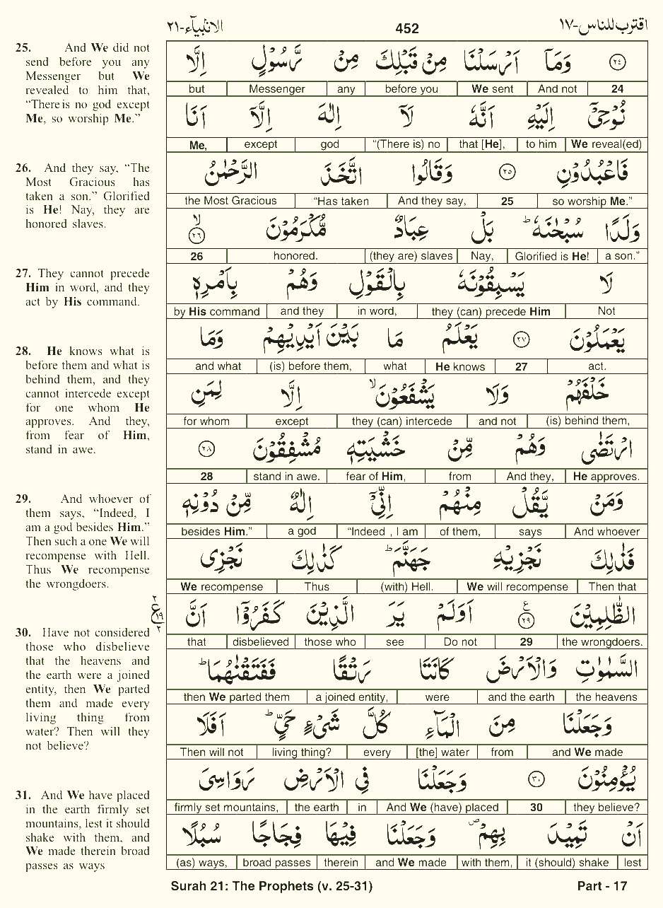 Quran English Parah 17 Page 4