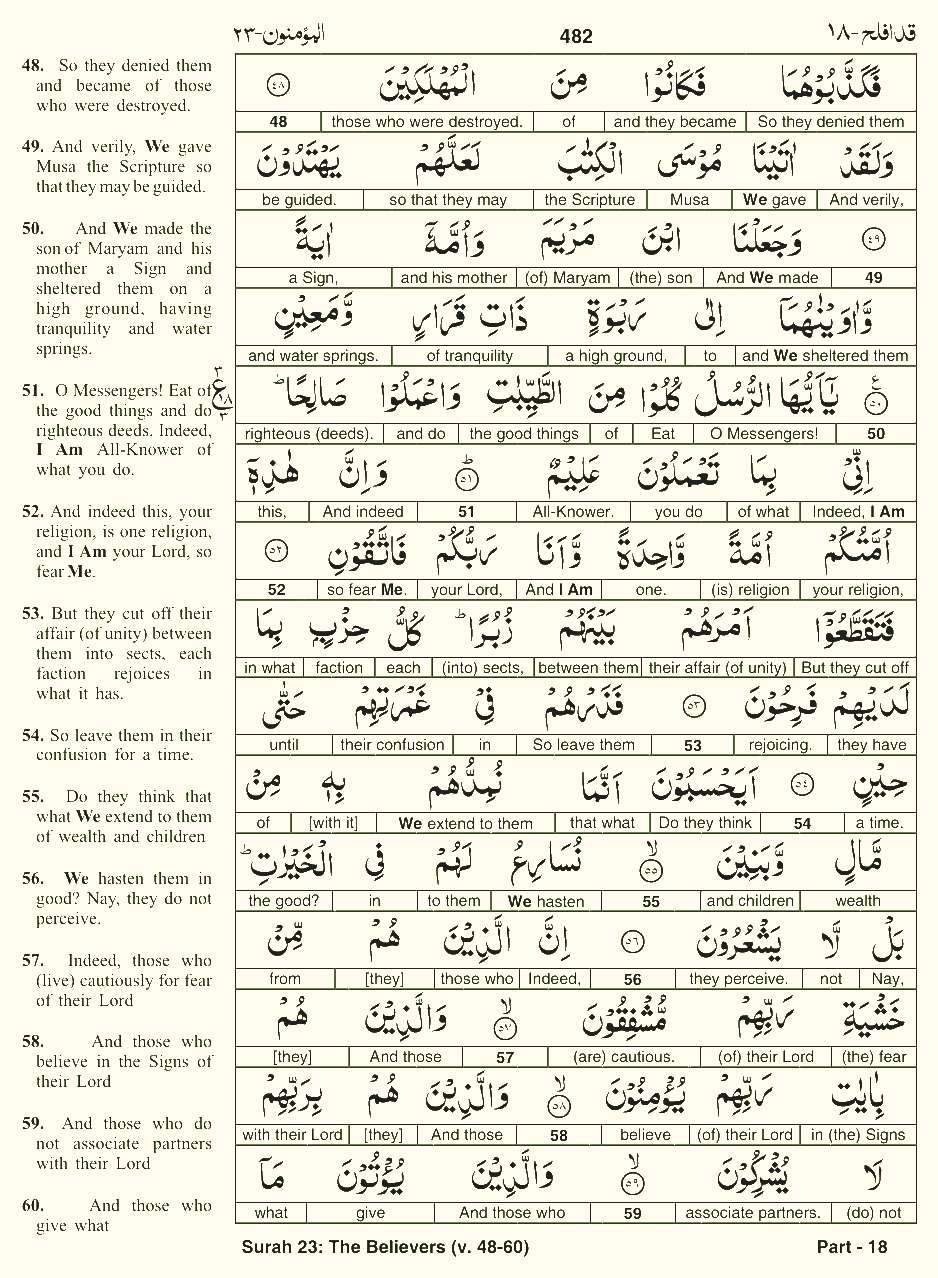 Quran English Parah 18 Page 6