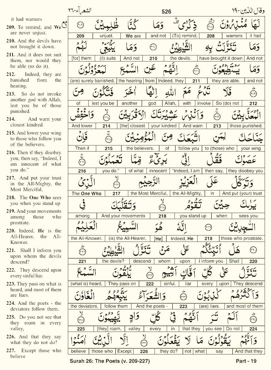 Quran English Parah 19 Page 21