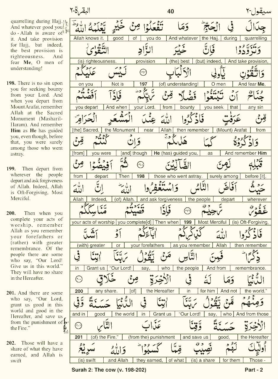 Quran English Parah 2 Page 13