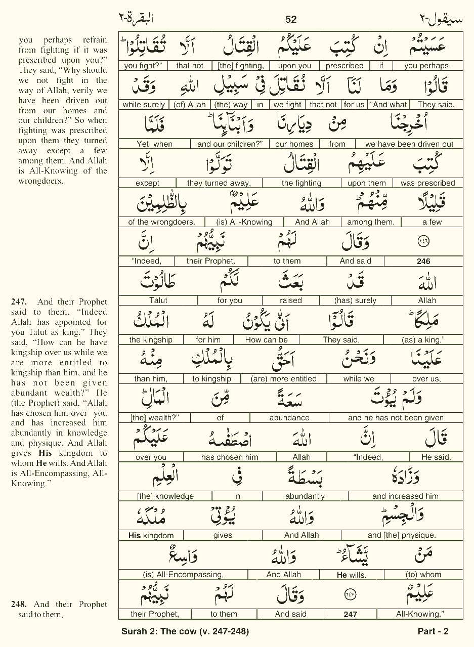 Quran English Parah 2 Page 25