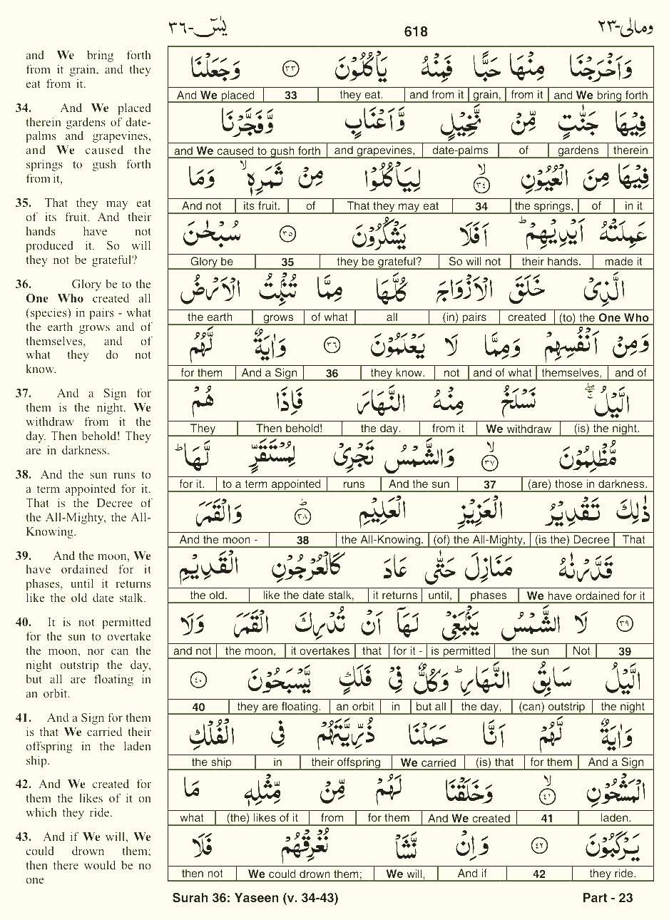 Quran English Parah 23 Page 2