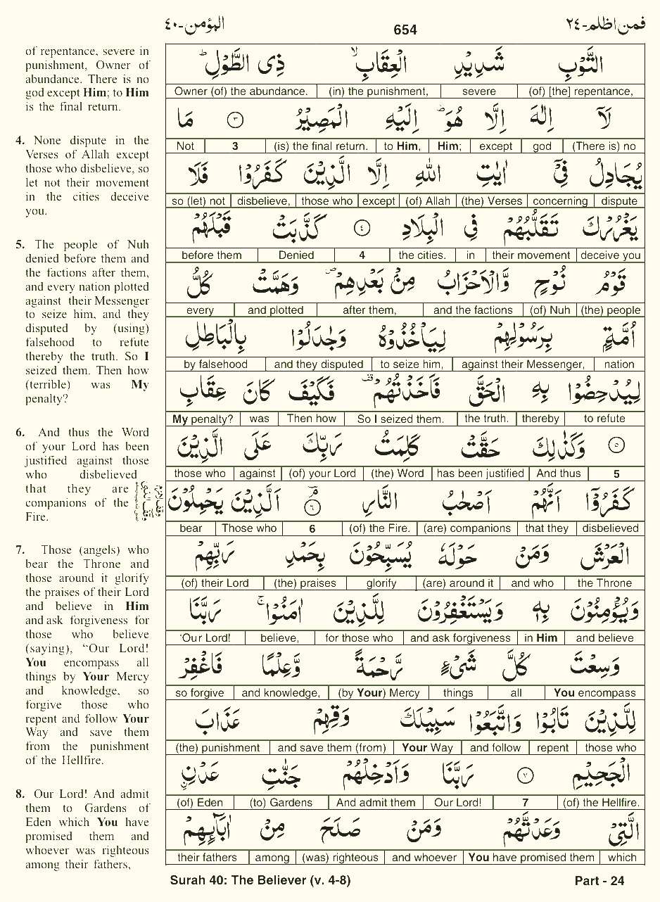 Quran English Parah 24 Page 8