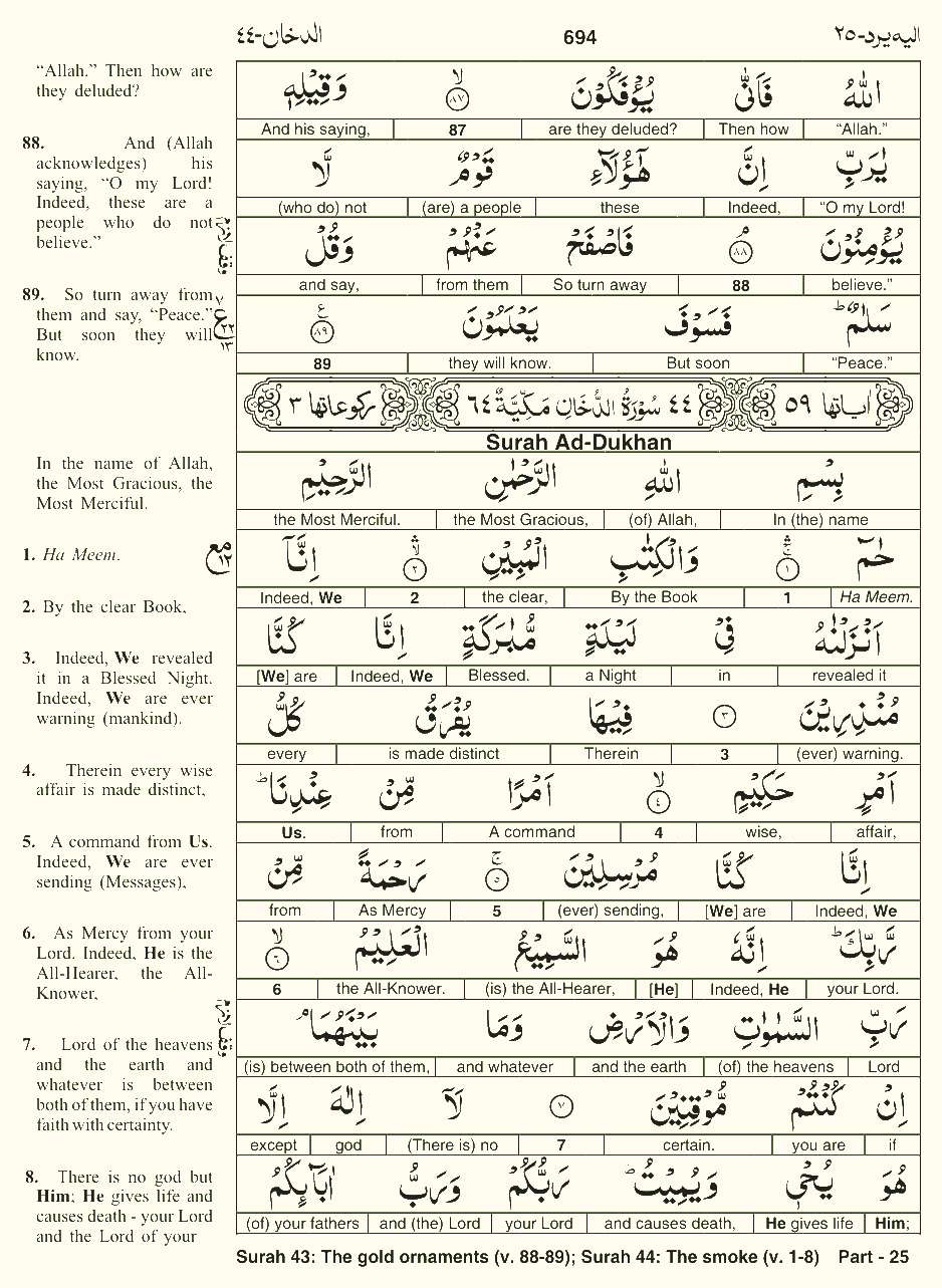 Quran English Parah 25 Page 21