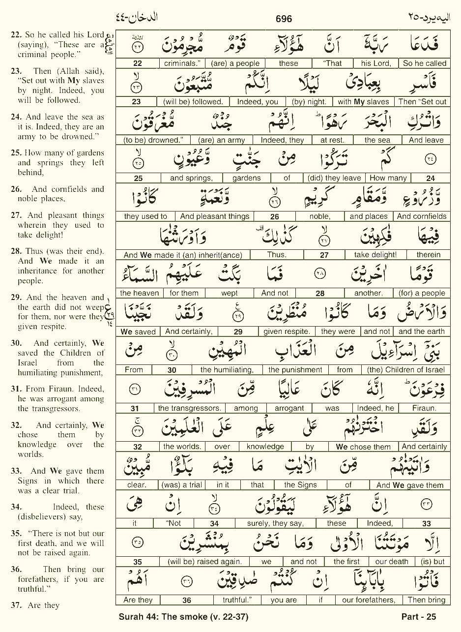 Quran English Parah 25 Page 23