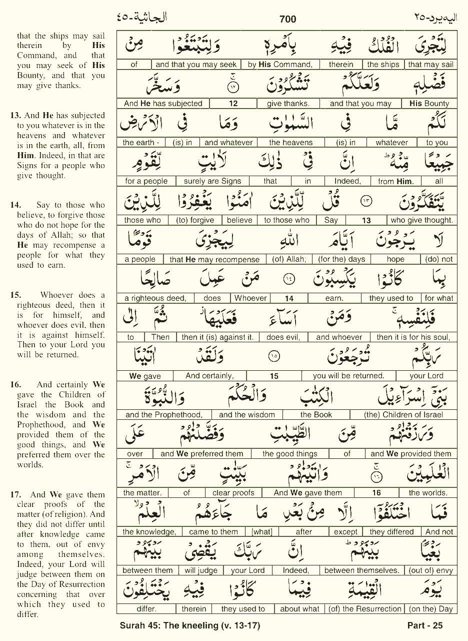 Quran English Parah 25 Page 27