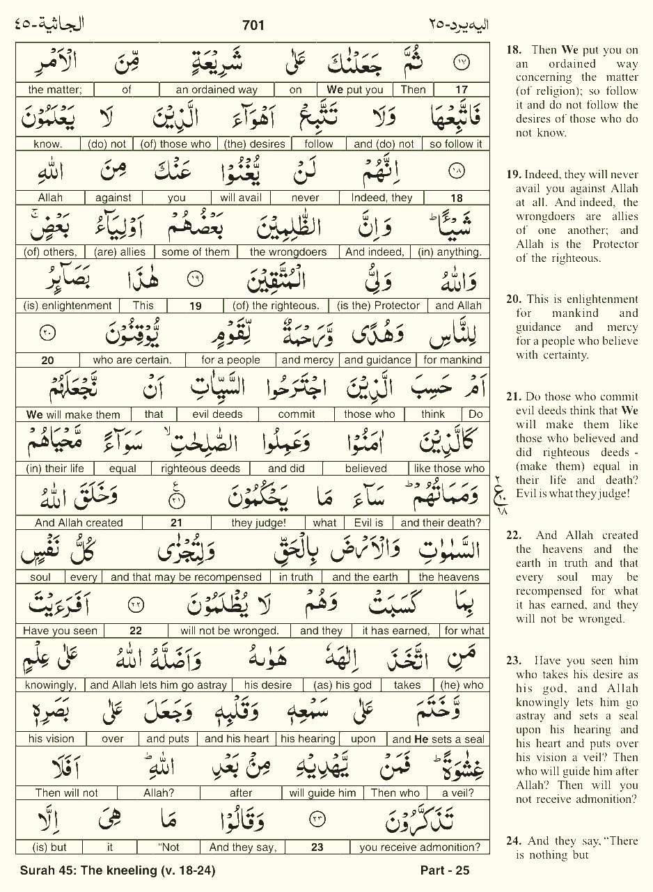 Quran English Parah 25 Page 28