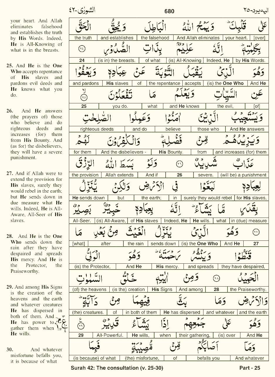 Quran English Parah 25 Page 7