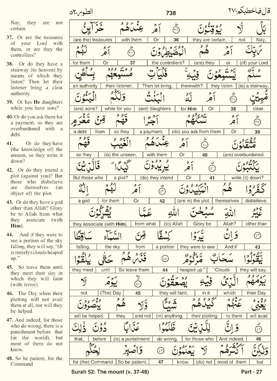 Quran English Parah 27 Page 6