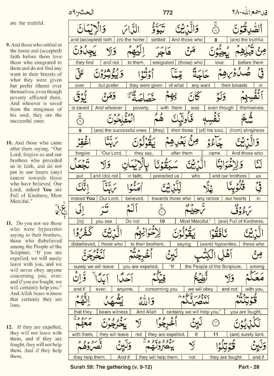 Quran English Parah 28 Page 8