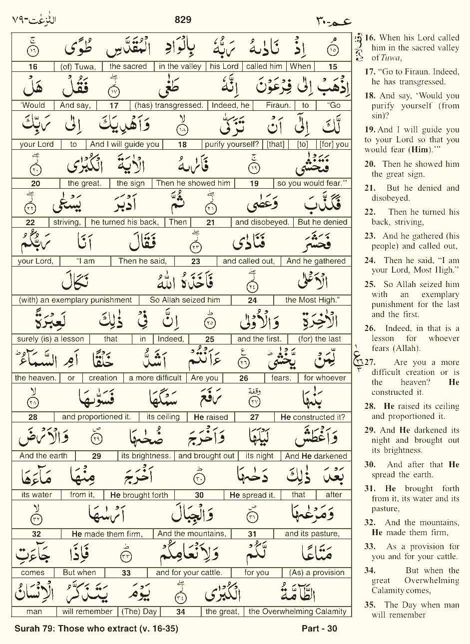 Quran English Parah 30 Page 4