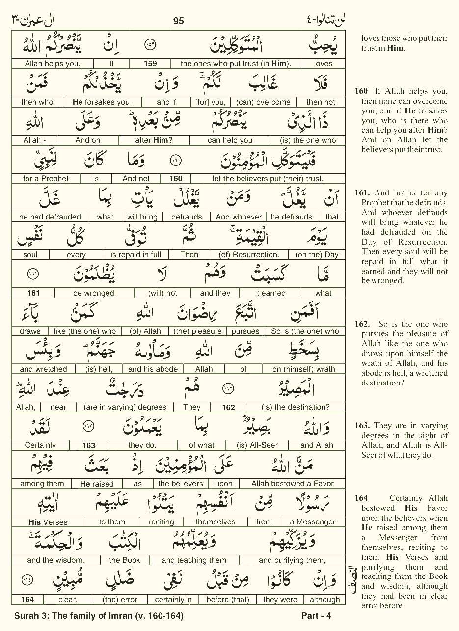 Quran English Parah 4 Page 14