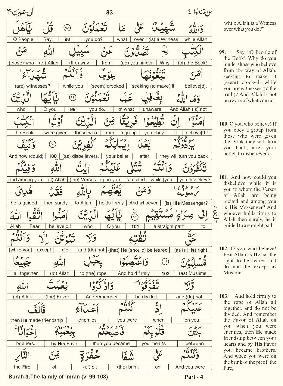 Quran English Parah 4 Page 2