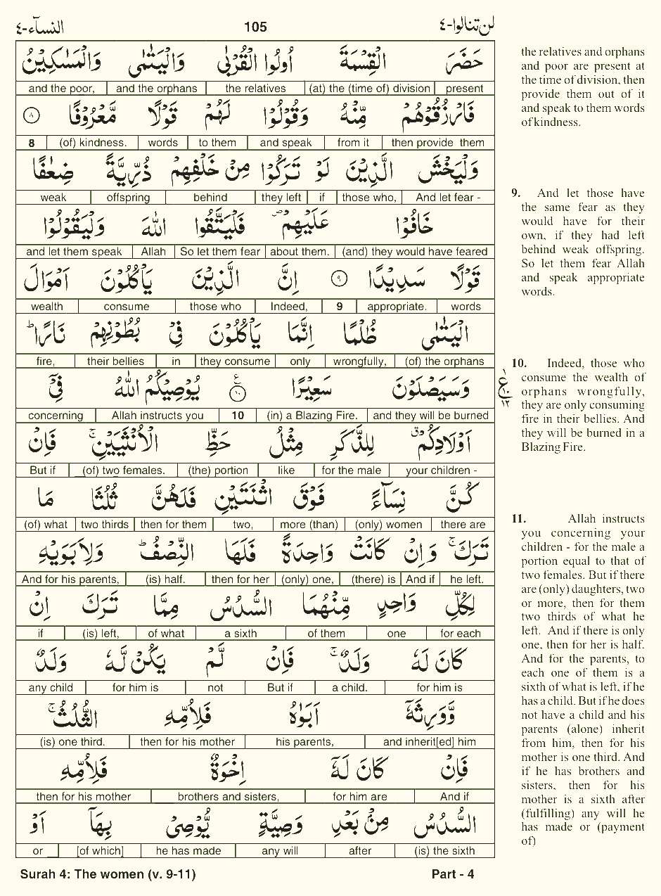 Quran English Parah 4 Page 24