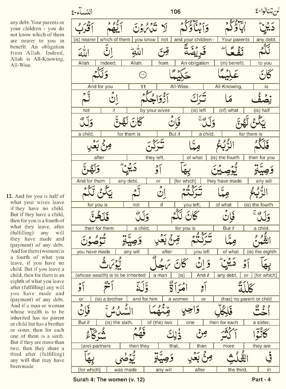 Quran English Parah 4 Page 25