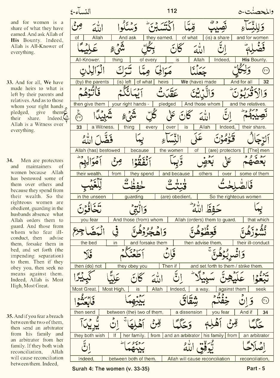Quran English Parah 5 Page 3