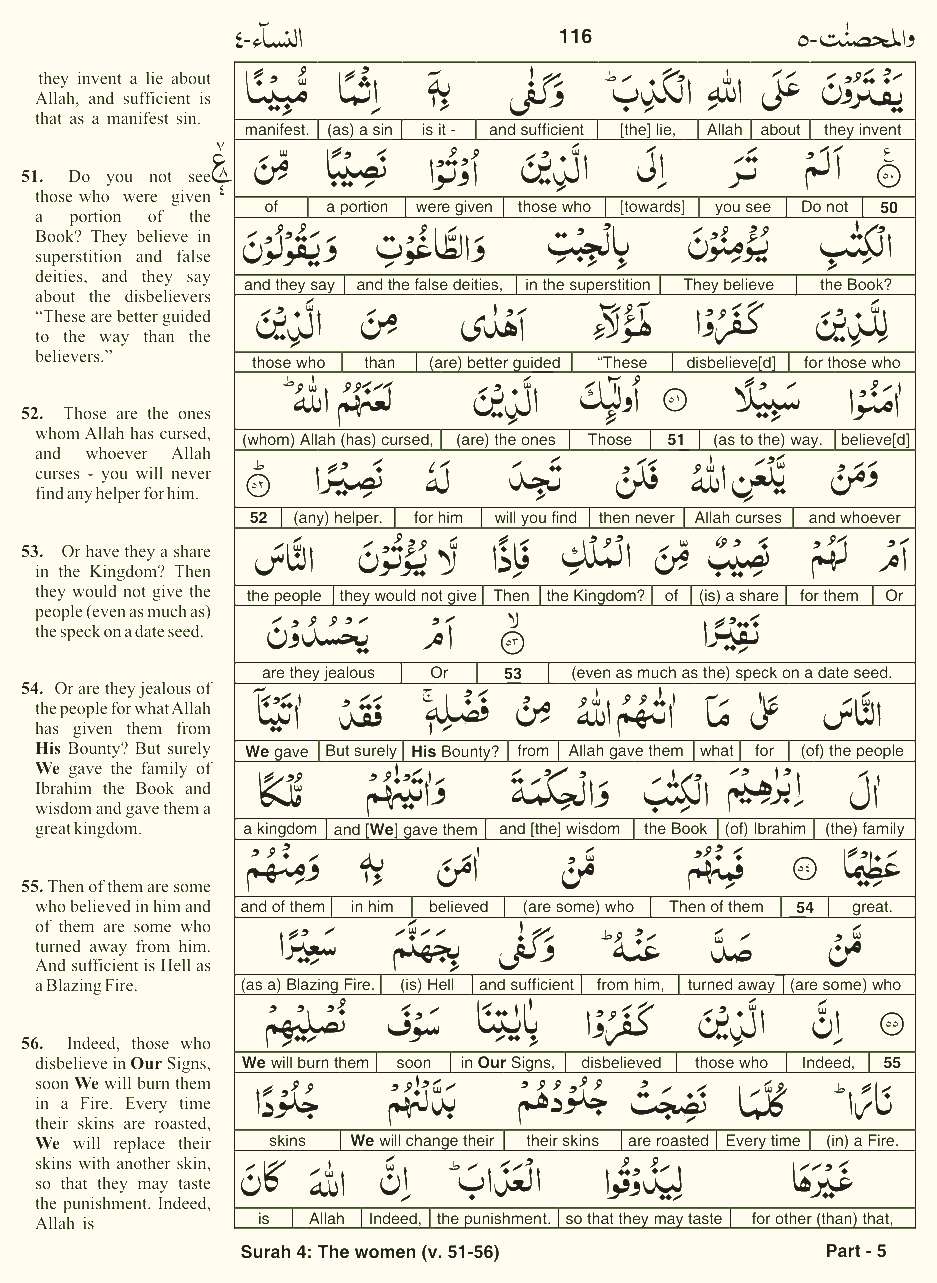 Quran English Parah 5 Page 7