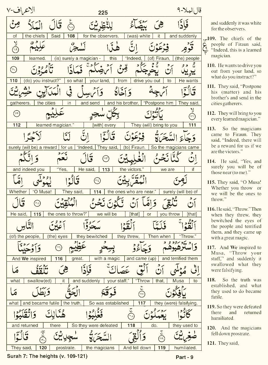 Quran English Parah 9 Page 4