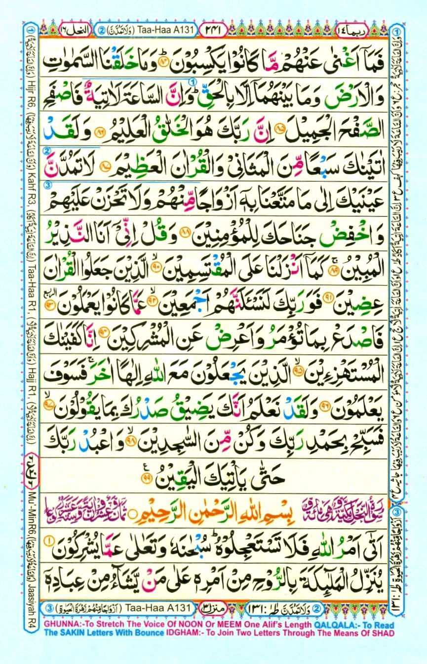 Quran Pak With Tajweed Parah 14 Page 5