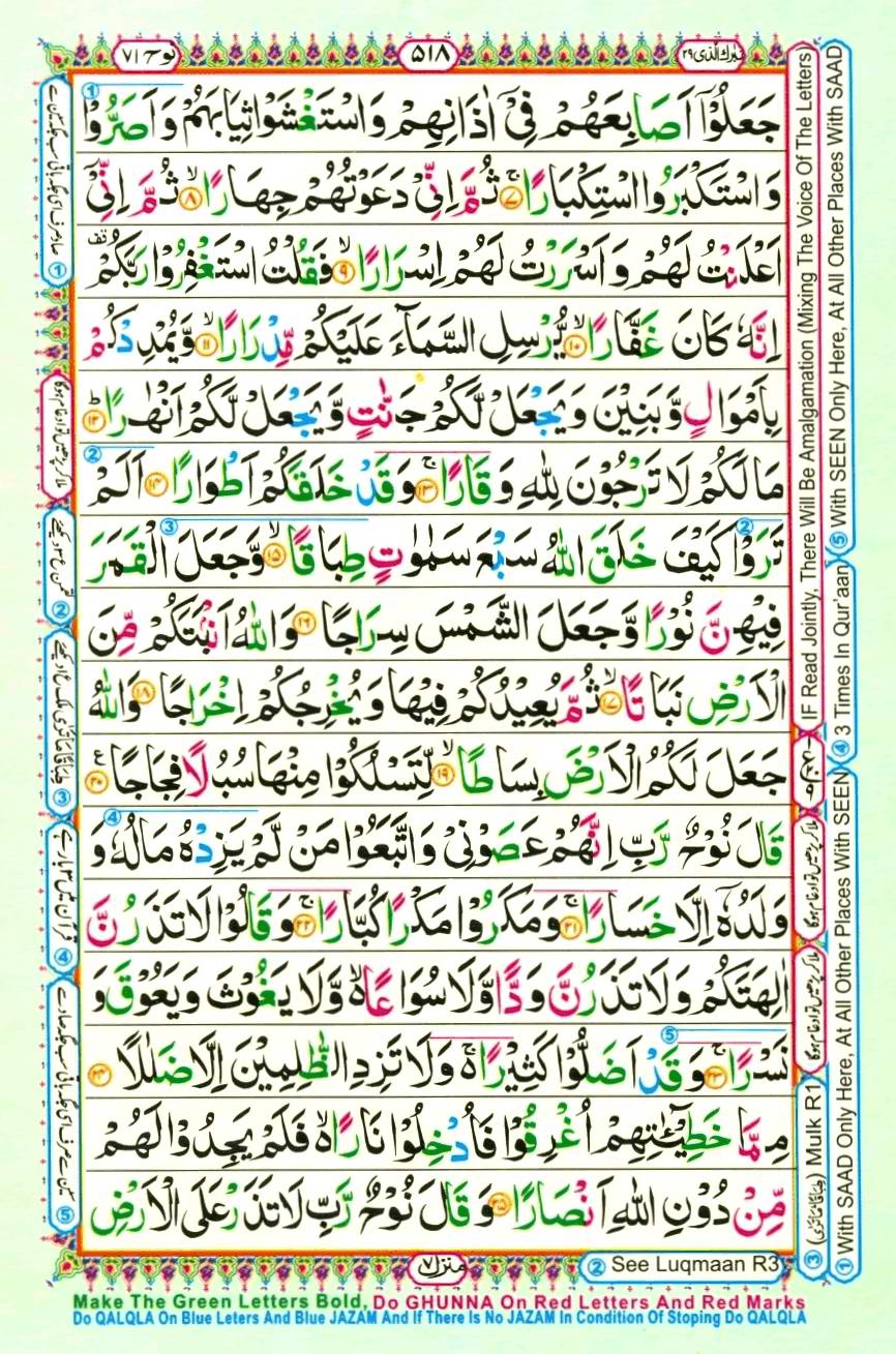 Quran Pak With Tajweed Parah 29 Page 10