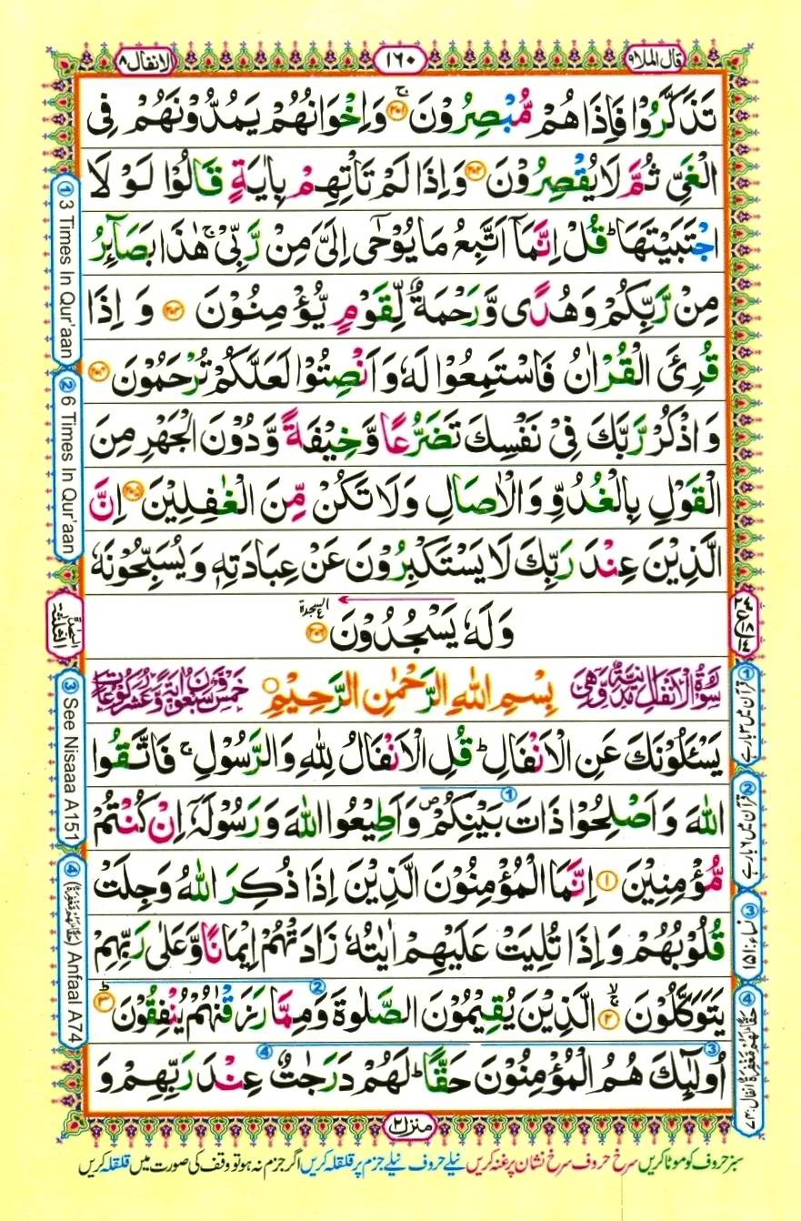 Quran Pak With Tajweed Parah 9 Page 14