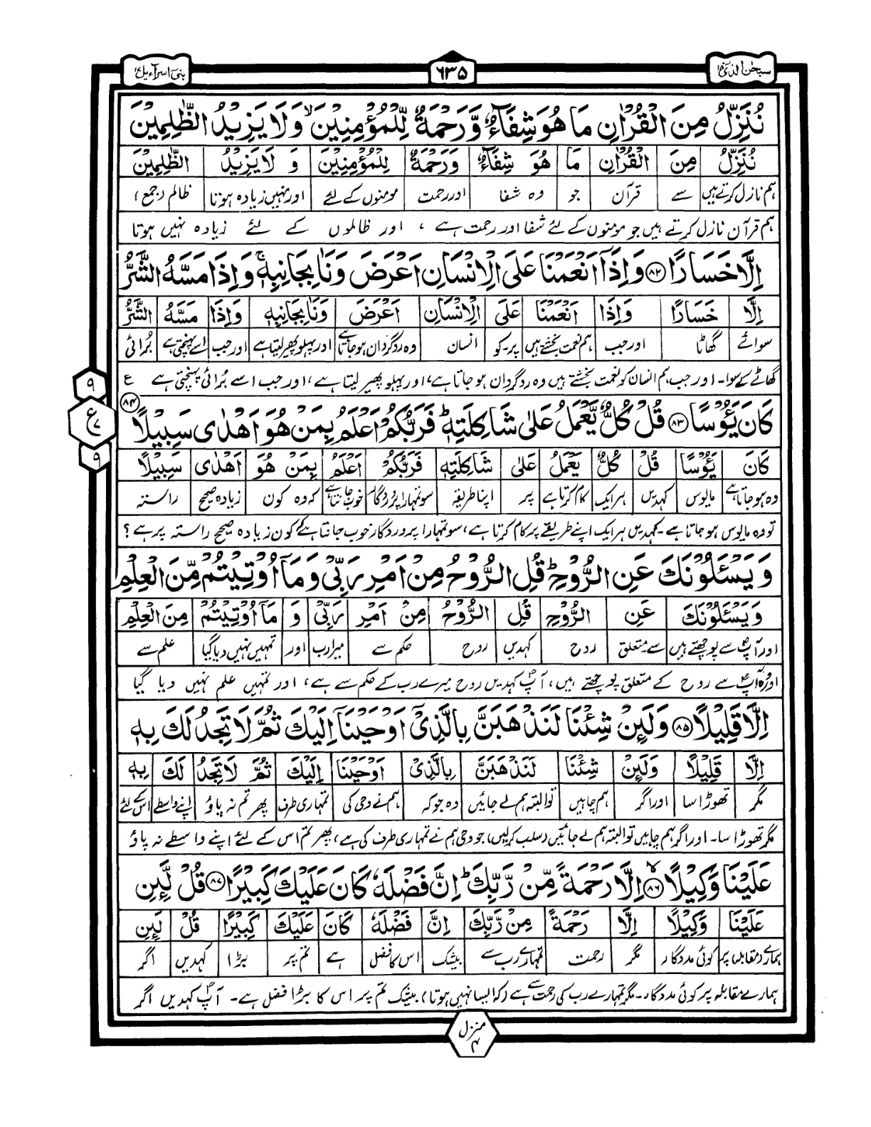 Quran Urdu Parah 15 Page 19