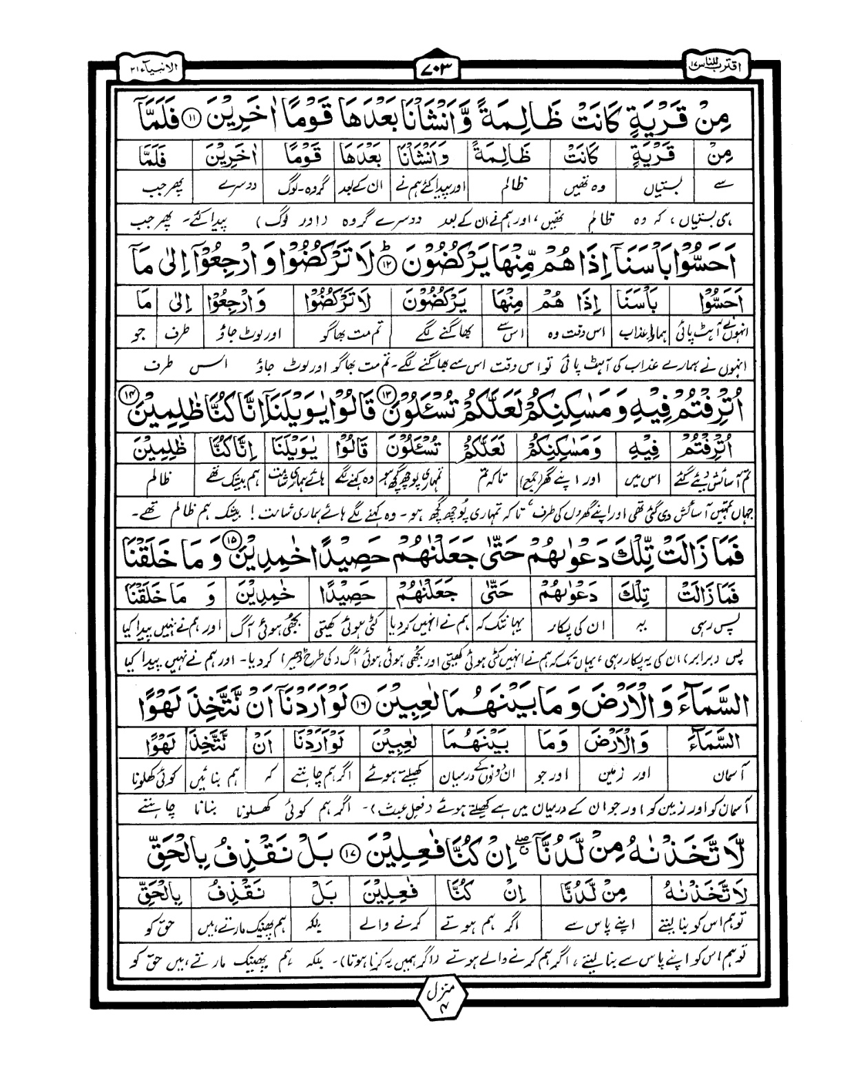 Quran Urdu Parah 17 Page 3
