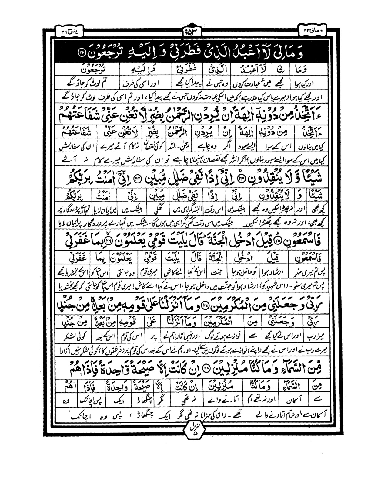 Quran Urdu Parah 23 Page 1