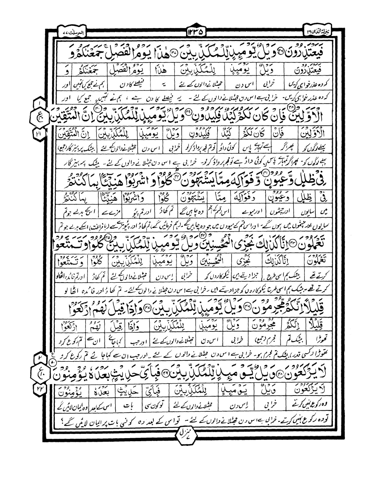 Quran Urdu Parah 29 Page 40