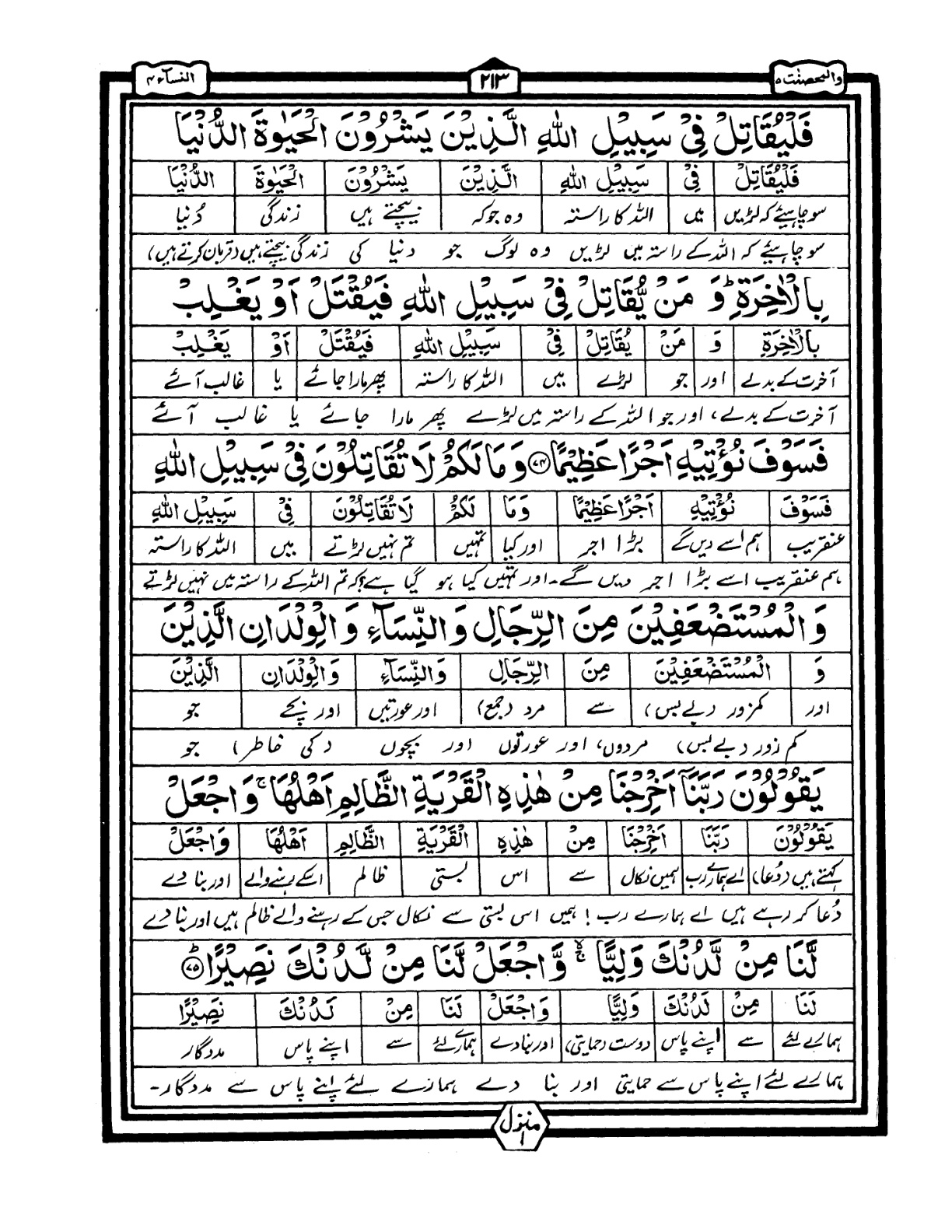 Quran Urdu Parah 5 Page 19