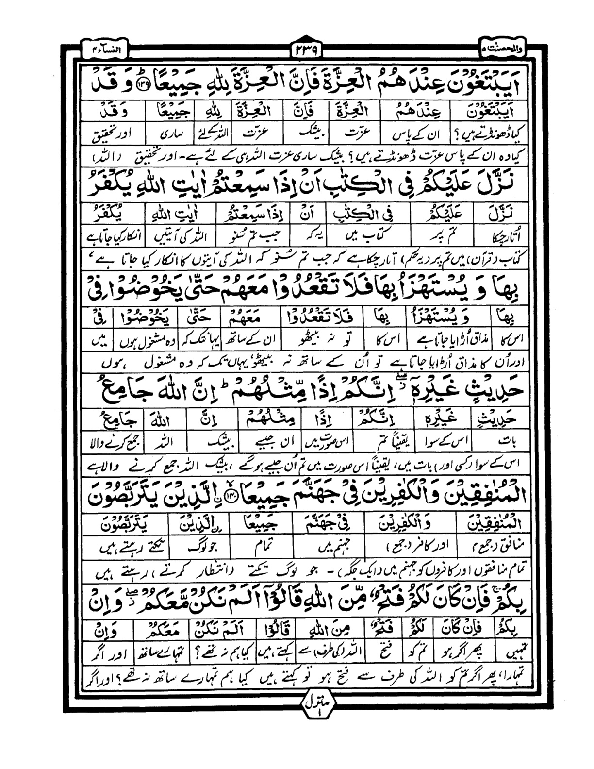 Quran Urdu Parah 5 Page 45