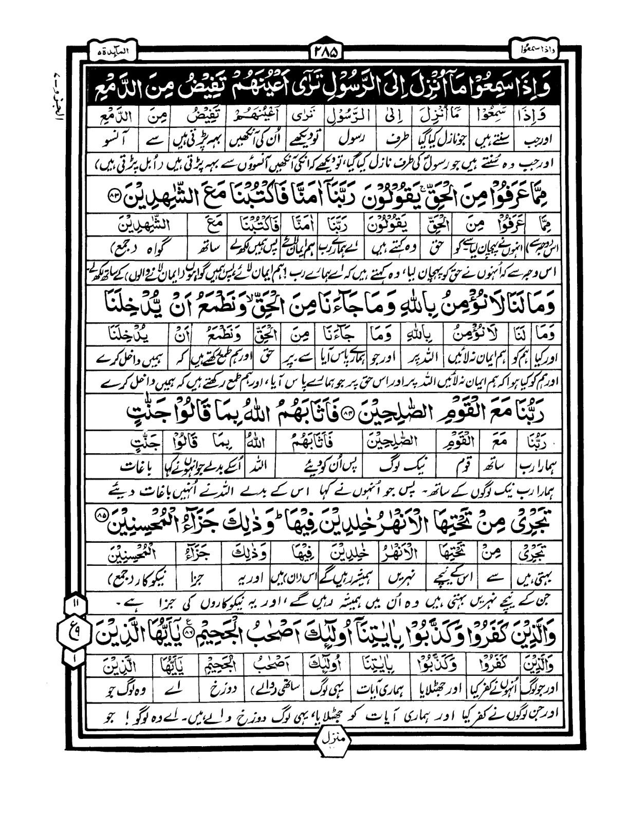 Quran Urdu Parah 7 Page 1